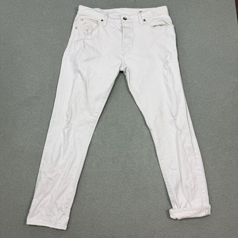 Todd Snyder White Japanese‎ Selvedge Jeans 32×30 Designer Distressed Slim fit